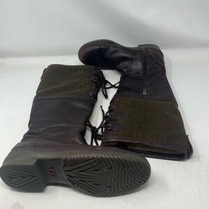 UGG S/N 1005578 Elsa Waterproof Leather Rain Snow Boots Olive Womens Size 7
